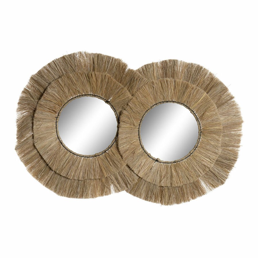 Vgspejl DKD Home Decor Natur Bali 117 x 6 x 77 cm #1