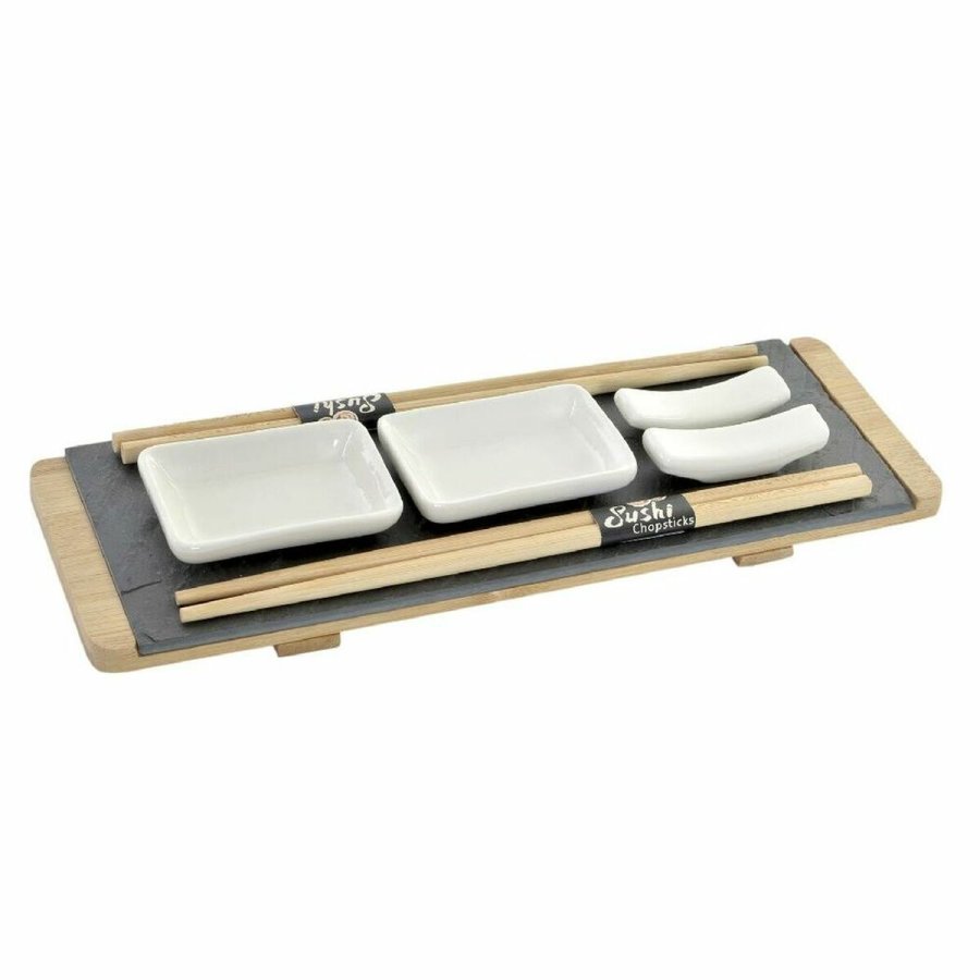Sushi-st DKD Home Decor Brun Sort Natur Bambus Brt 30 x 10 x 3,5 cm (9 Dele) (30 x 10 x 3,5 cm) #1