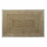 Tppe DKD Home Decor Scandi Polyester Bomuld Hvid Lys brun Jute 120 x 180 x 1 cm #1