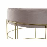 Fodsttte DKD Home Decor Gylden Metal Polyester Lyserd (60 x 60 x 37.5 cm) #2