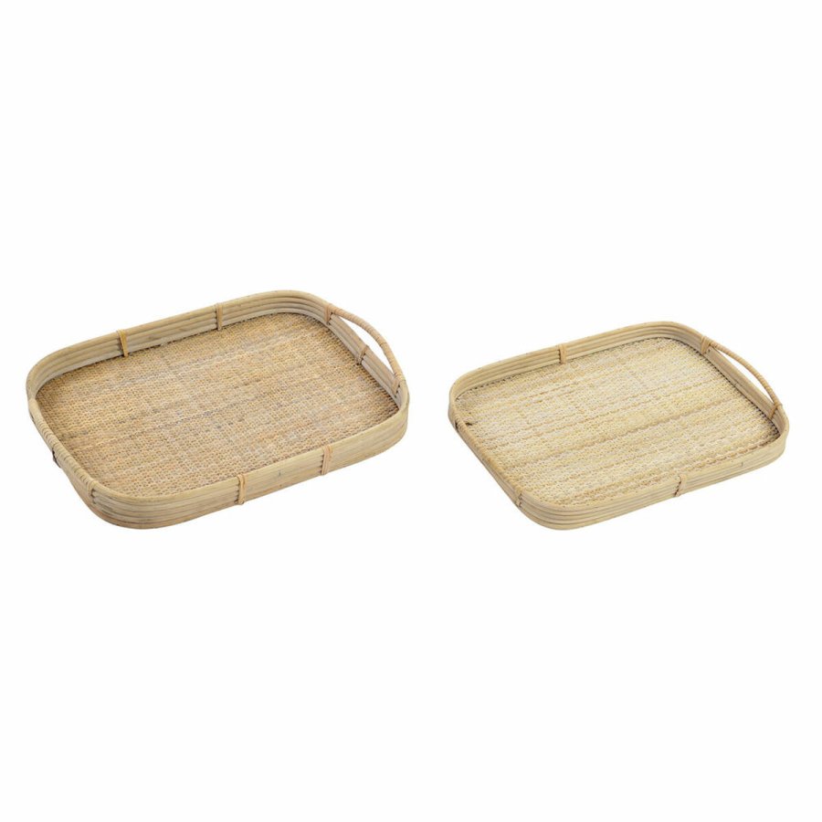 Bakkest DKD Home Decor Brun Spanskrr (51.5 x 36 x 7.5 cm) (44.5 x 31.5 x 6 cm) (2 pcs) #1