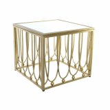 Sofabord DKD Home Decor Spejl Gylden Metal MDF (57 x 57 x 52 cm) #1