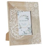 Fotoramme DKD Home Decor Brun Tr Plastik Mangotr Indianer mand 20 x 2 x 25,5 cm #1