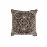 Pude DKD Home Decor Plastik Hvid Brun Sort Rektangulr Firkantet Araber 45 x 12 x 45 cm #1