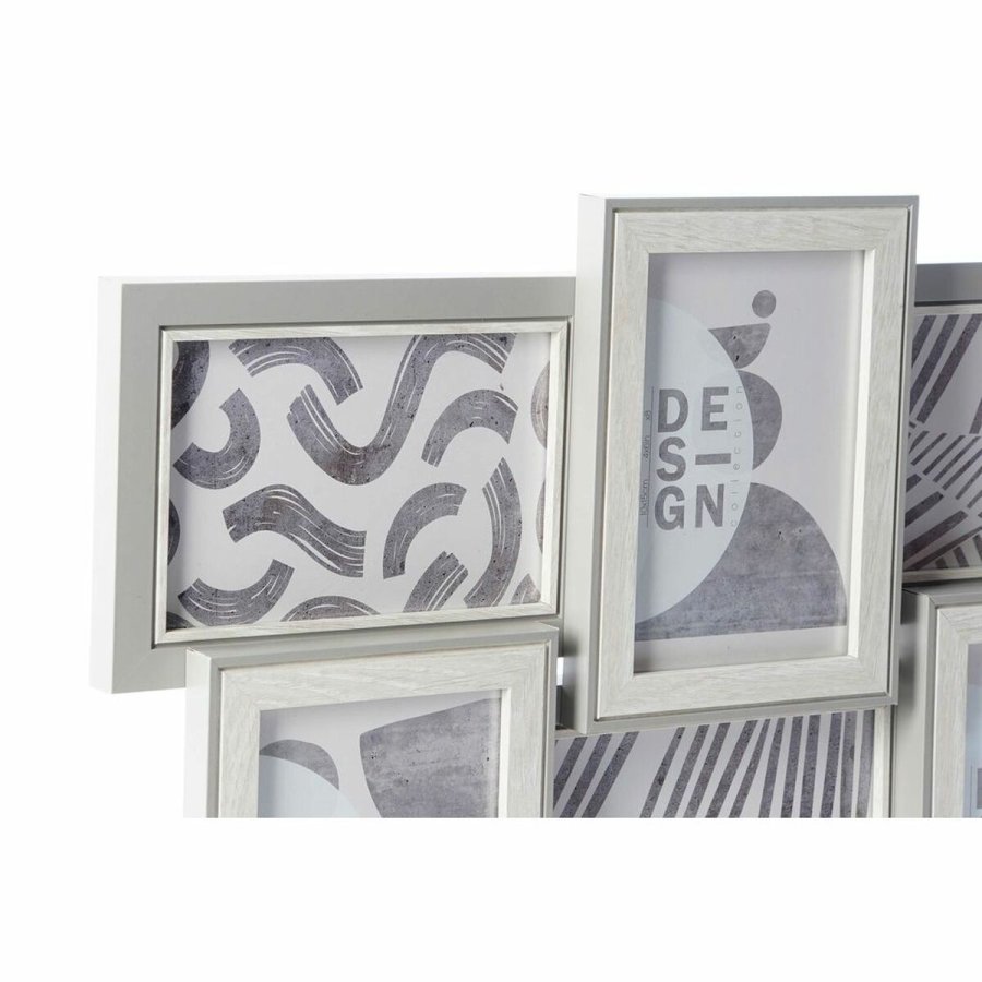 Fotoramme DKD Home Decor 60 x 3 x 32 cm Krystal Gr Brun Tr MDF Urban (2 enheder) #4