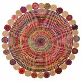 Tppe DKD Home Decor Bomuld Multifarvet Jute (200 x 200 x 1 cm) #1