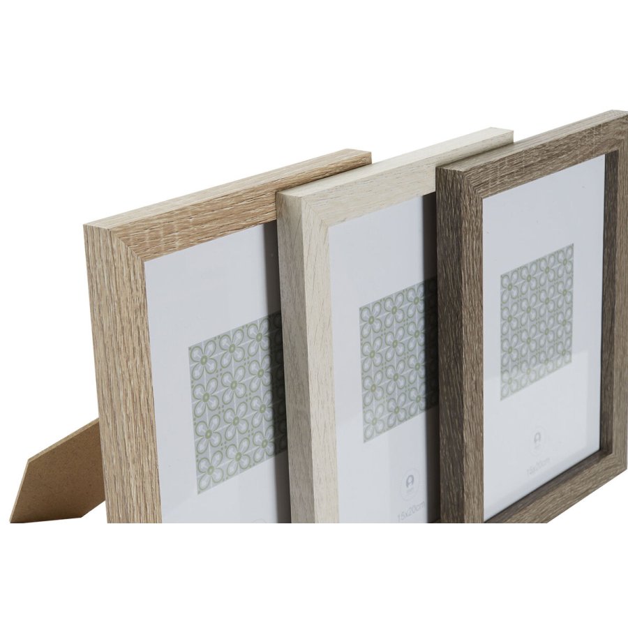 Fotoramme DKD Home Decor Natur Beige Tr Mrkebrun Boho (18 x 2 x 23 cm) (3 enheder) #5