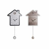 Vgur DKD Home Decor 32 x 5 x 56 cm Natur Hvid Plastik Hus Tr MDF (2 enheder) #1