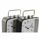 Namizna ura DKD Home Decor 19 x 7 x 27 cm Krystal Sort Bl Hvid Jern (2 enheder) #5