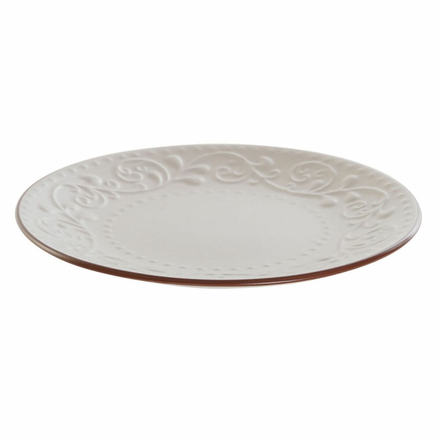 Plosek kronik DKD Home Decor Beige Brun Stentj (21 x 21 x 2.5 cm) #1