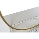 Hylder DKD Home Decor 160 x 35 x 180 cm Gylden Metal Hvid Poppel #4