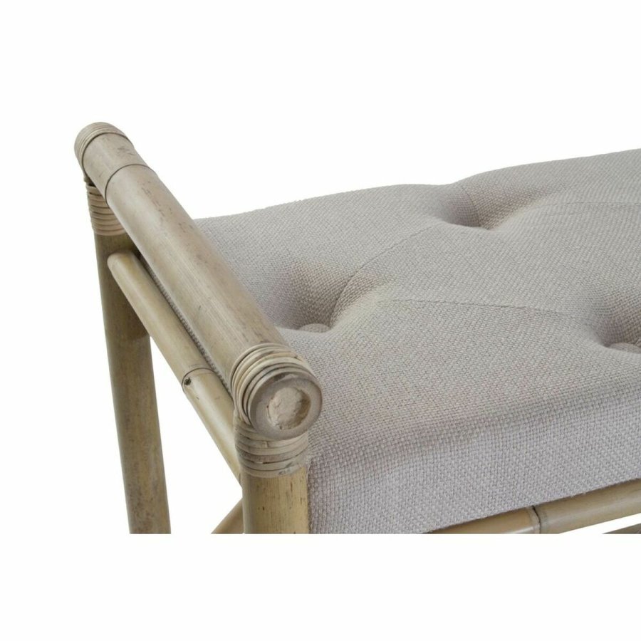 Stol DKD Home Decor Natur Beige Brun Bomuld Bambus (100 x 44 x 55 cm) #2