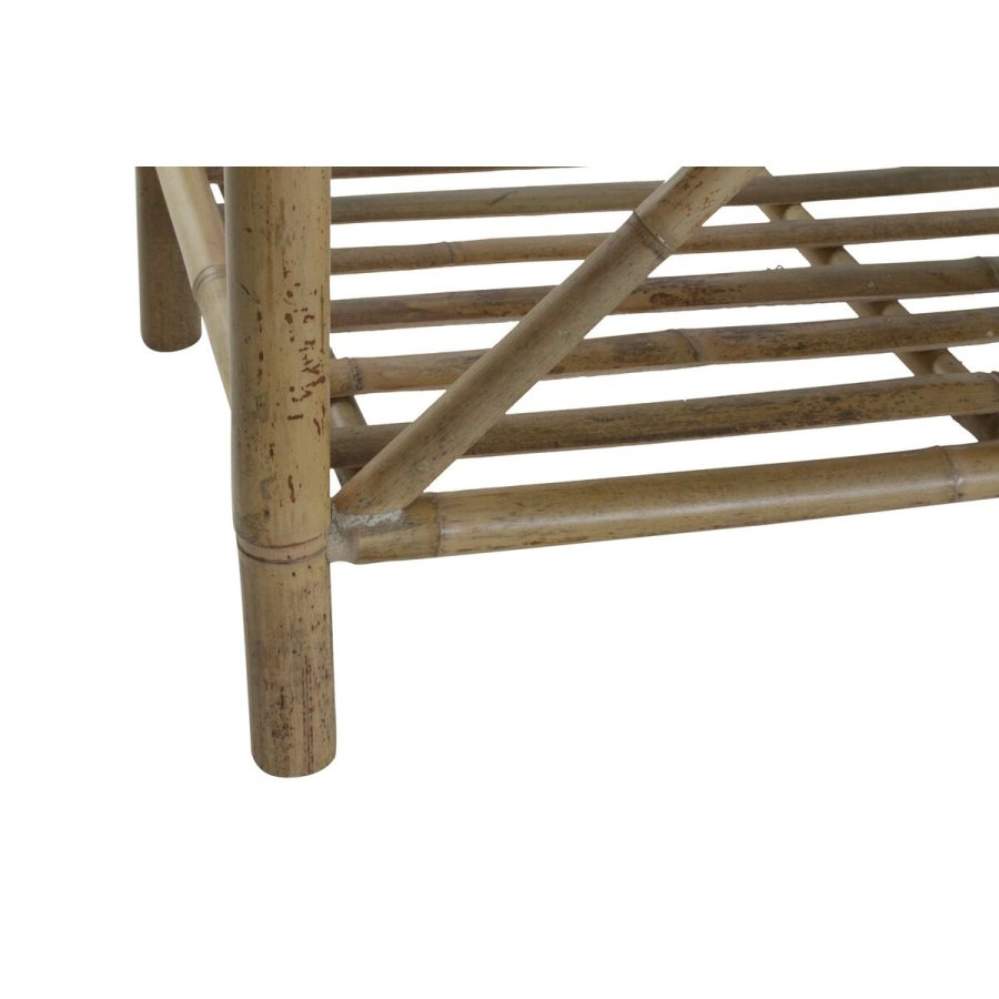 Stol DKD Home Decor Natur Beige Brun Bomuld Bambus (100 x 44 x 55 cm) #4