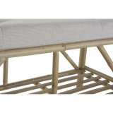 Stol DKD Home Decor Natur Beige Brun Bomuld Bambus (100 x 44 x 55 cm) #3