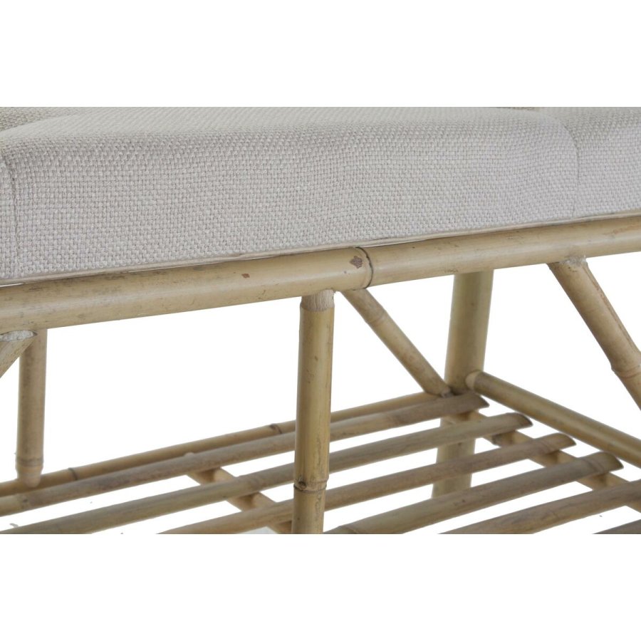 Stol DKD Home Decor Natur Beige Brun Bomuld Bambus (100 x 44 x 55 cm) #3