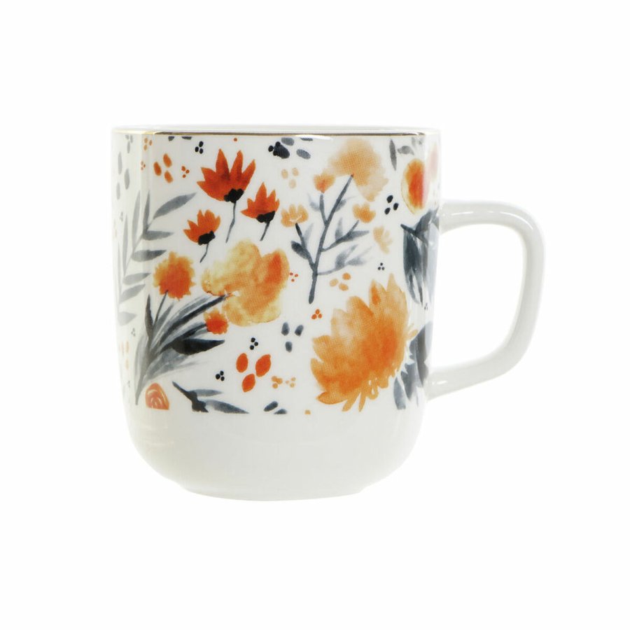 Skodelica DKD Home Decor Porceln Bl Orange (380 ml) (12 x 8,5 x 9,5 cm) #1