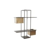 Hylder DKD Home Decor Sort Metal Kobber 2 Hylder (50 x 16 x 60 cm) #1