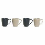 Set med kopper DKD Home Decor Beige Mrkegr Gummitr Stentj 300 ml 19 x 13 x 31 cm (4 Dele) #1