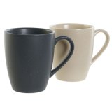 Set med kopper DKD Home Decor Beige Mrkegr Gummitr Stentj 300 ml 19 x 13 x 31 cm (4 Dele) #4