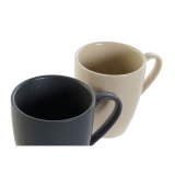 Set med kopper DKD Home Decor Beige Mrkegr Gummitr Stentj 300 ml 19 x 13 x 31 cm (4 Dele) #10