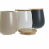 Blik DKD Home Decor Hvid Beige Mrkegr 10 x 10 x 13 cm (3 enheder) #4