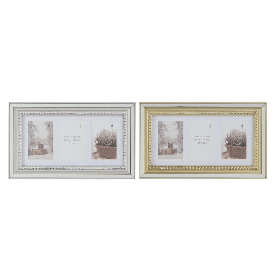 Fotoramme DKD Home Decor Luxury Gylden Slvfarvet Krystal polystyren Traditionel 46,5 x 2 x 28,5 cm (2 enheder) #1