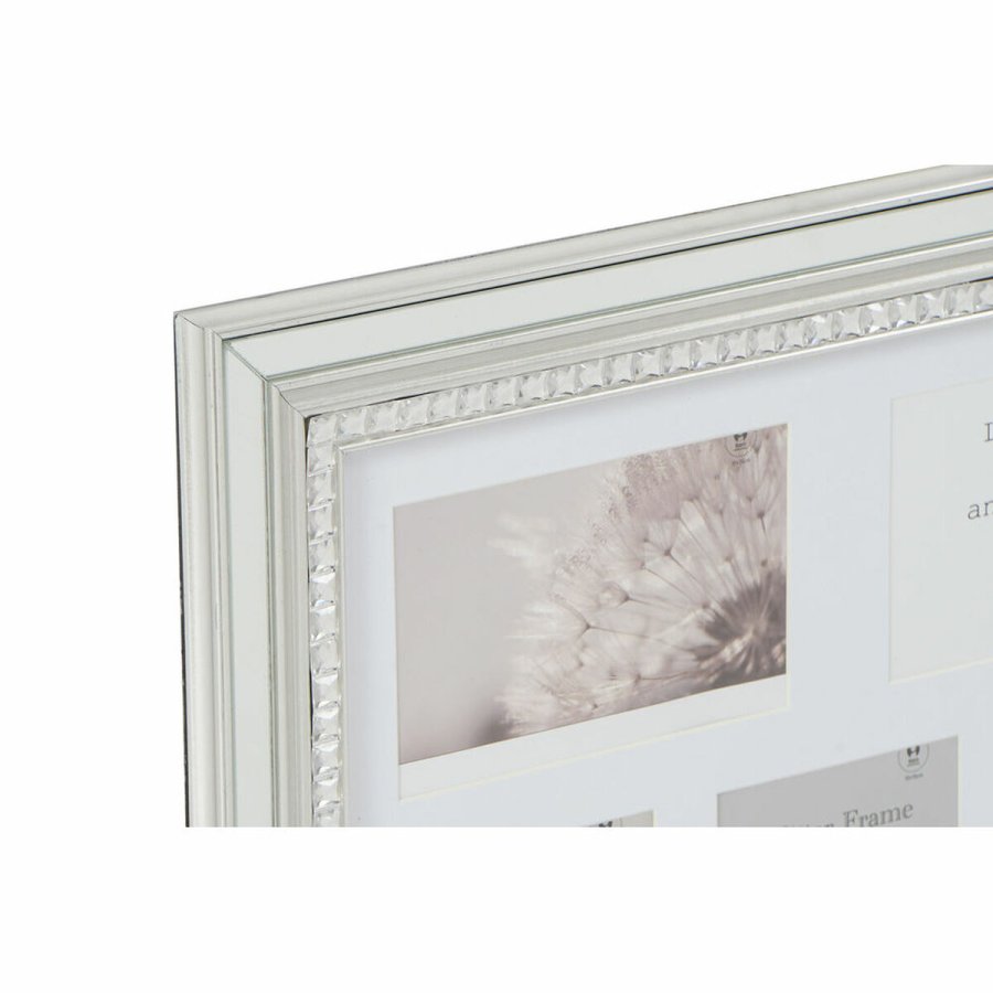 Fotoramme DKD Home Decor Luxury 46,5 x 2 x 40 cm Krystal Slvfarvet Gylden polystyren Traditionel (2 enheder) #5