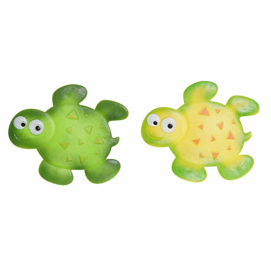 Bademtte DKD Home Decor 11,5 x 1 x 10 cm Grn Gul Brns Skildpadde PVC 10 cm (2 enheder) #1