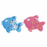Bademtte DKD Home Decor 13 x 1 x 10,5 cm Bl Pink Brns PVC Fisk (2 enheder) #1