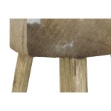 Taburet DKD Home Decor Hvid Brun Natur Lder Tr 42 x 42 x 77 cm #9