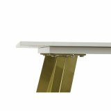 Lille serveringsbord DKD Home Decor Hvid Gylden 60 x 60 x 48 cm #4