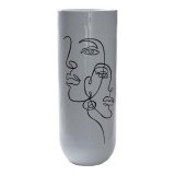 Vase DKD Home Decor Abstrakt Hvid Harpiks Moderne (35 x 35 x 90 cm) #1