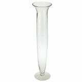 Vase DKD Home Decor Krystal Gennemsigtig (14 x 14 x 60 cm) #1