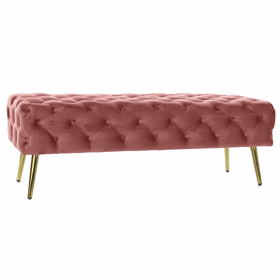 Stol DKD Home Decor Pink Gylden (120 x 45 x 40 cm) #1