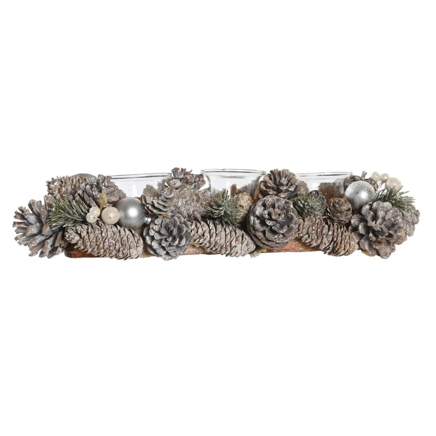 Julelys Holder DKD Home Decor Hvid R�d Gr�n Krystal 38 x 13 x 8,5 cm (2 enheder) #3