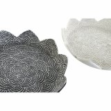 Borddekoration DKD Home Decor Hvid Sort Beige Gr Harpiks 39 x 39 x 7 cm (2 enheder) #2