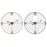 Vgur DKD Home Decor Sort Gylden Metal 60 x 3 x 60 cm Moderne (2 enheder) #1