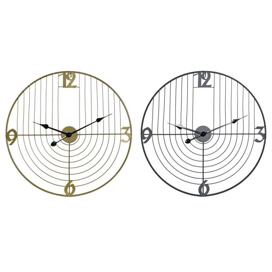 Vgur DKD Home Decor Sort Gylden Metal 60 x 3 x 60 cm Moderne (2 enheder) #1