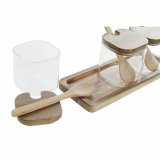 St med 3 Dser DKD Home Decor Multifarvet Gennemsigtig Natur 150 ml 20,5 x 8 x 1,5 cm #7