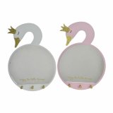 Vgspejl DKD Home Decor Hvid Lyserd Brns 43 x 4 x 30 cm (2 enheder) (2 Dele) #1