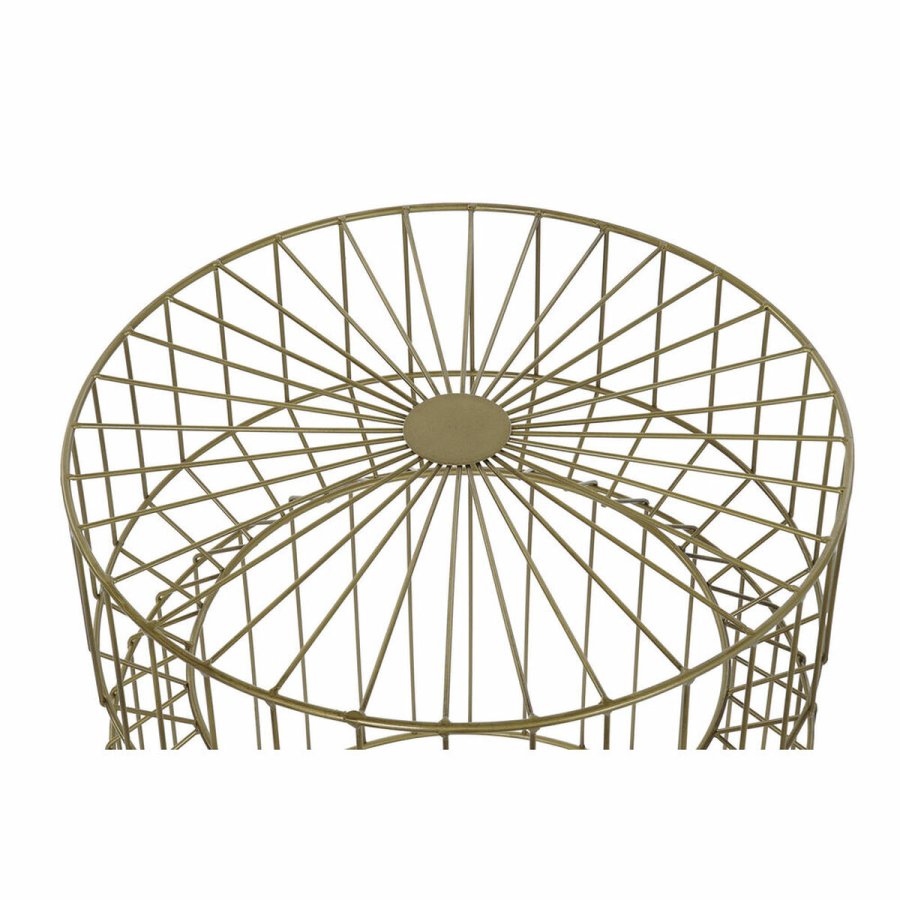 Lille serveringsbord DKD Home Decor Gylden 40,5 x 40,5 x 46 cm #3