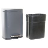 Papirkurv DKD Home Decor Metal Lysegr 5 L polypropylen Basis #9