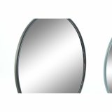 Vgspejl DKD Home Decor Metal Mrkegr Lysegr 2 enheder (17 x 17 x 27,7 cm) #5