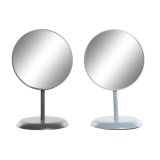 Vgspejl DKD Home Decor Metal Mrkegr Lysegr 2 enheder (17 x 17 x 27,7 cm) #1