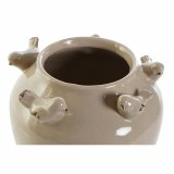 Vase DKD Home Decor Porceln Gr Beige Fugle Shabby Chic (15 x 15 x 13,5 cm) (2 enheder)   #3