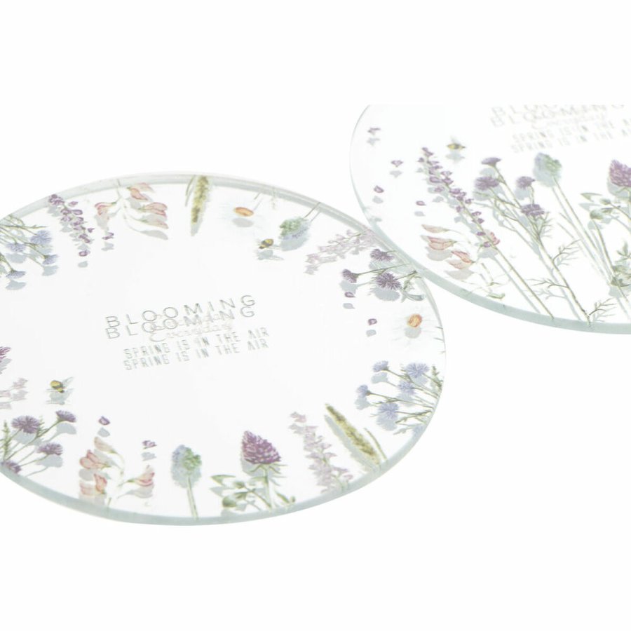 Lanterna DKD Home Decor Krystal Multifarvet Sommerfugl (10 x 10 x 1 cm) (2 unidades) #2