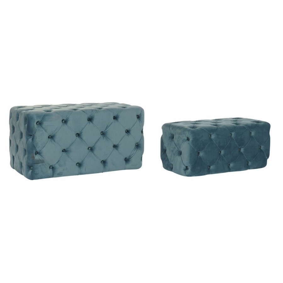 Stol DKD Home Decor   Bl Polyester Fljl Tr MDF (88 x 53 x 48 cm) #1