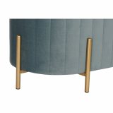 Stol DKD Home Decor   Bl Gylden Metal Polyester Fljl (123 x 50 x 45 cm) #2