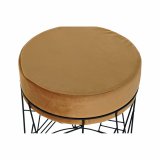Fodsttte DKD Home Decor Sort Metal Polyester Terrakotta (33 x 33 x 42 cm) #2