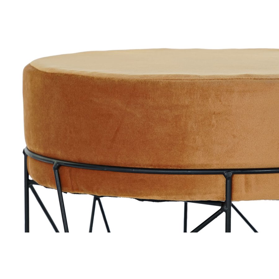 Fodsttte DKD Home Decor Sort Metal Polyester Terrakotta (33 x 33 x 42 cm) #3